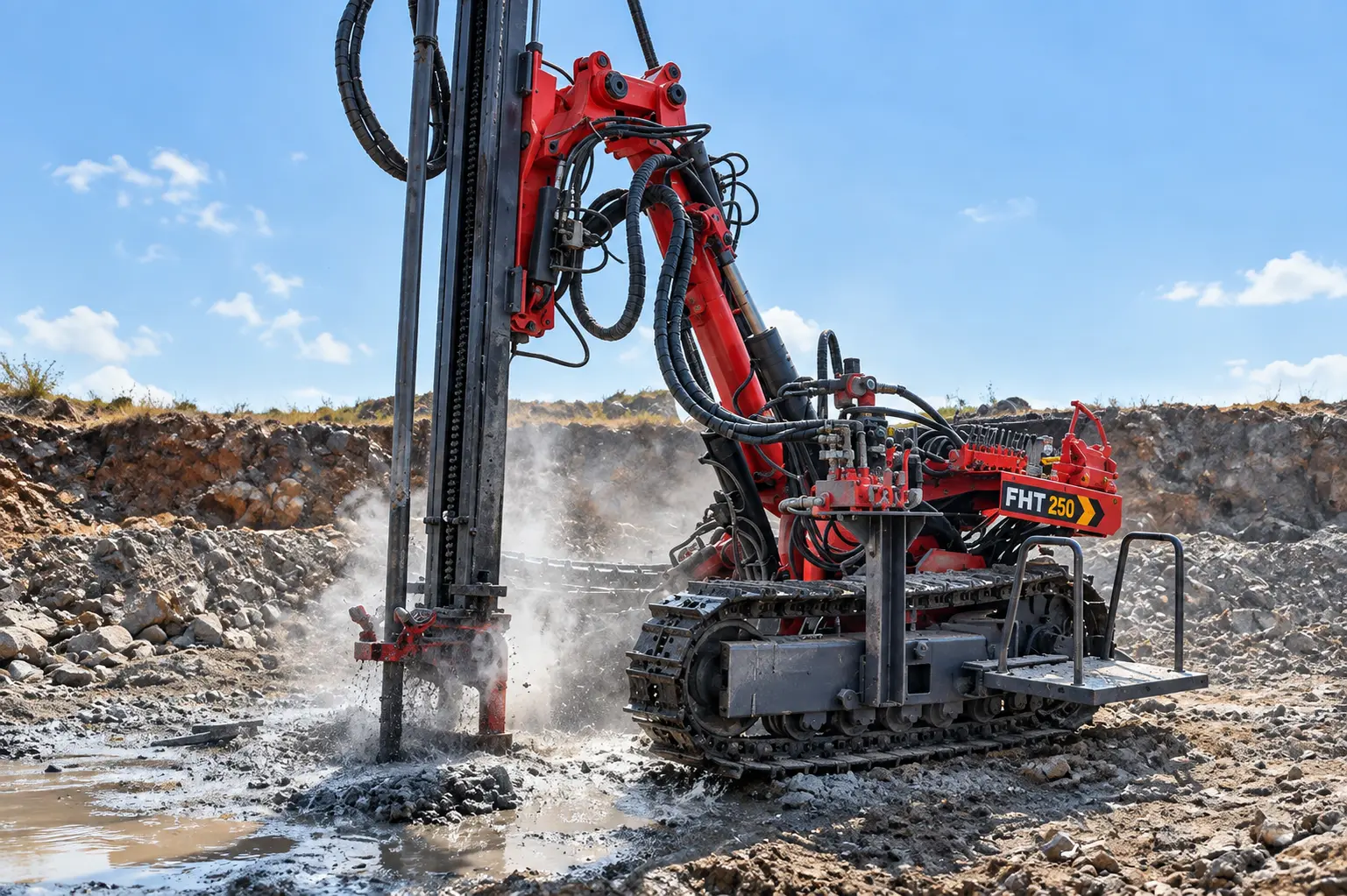 Crawler drill for infrastructure projects