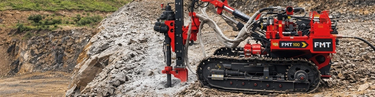 Crawler drill for construction sites